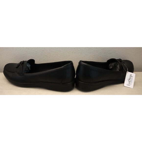 FootSteps FS3430 Women's Sz 12M Black PU Leather Liberty Slip-On Dress Shoes SIB - Picture 9 of 11